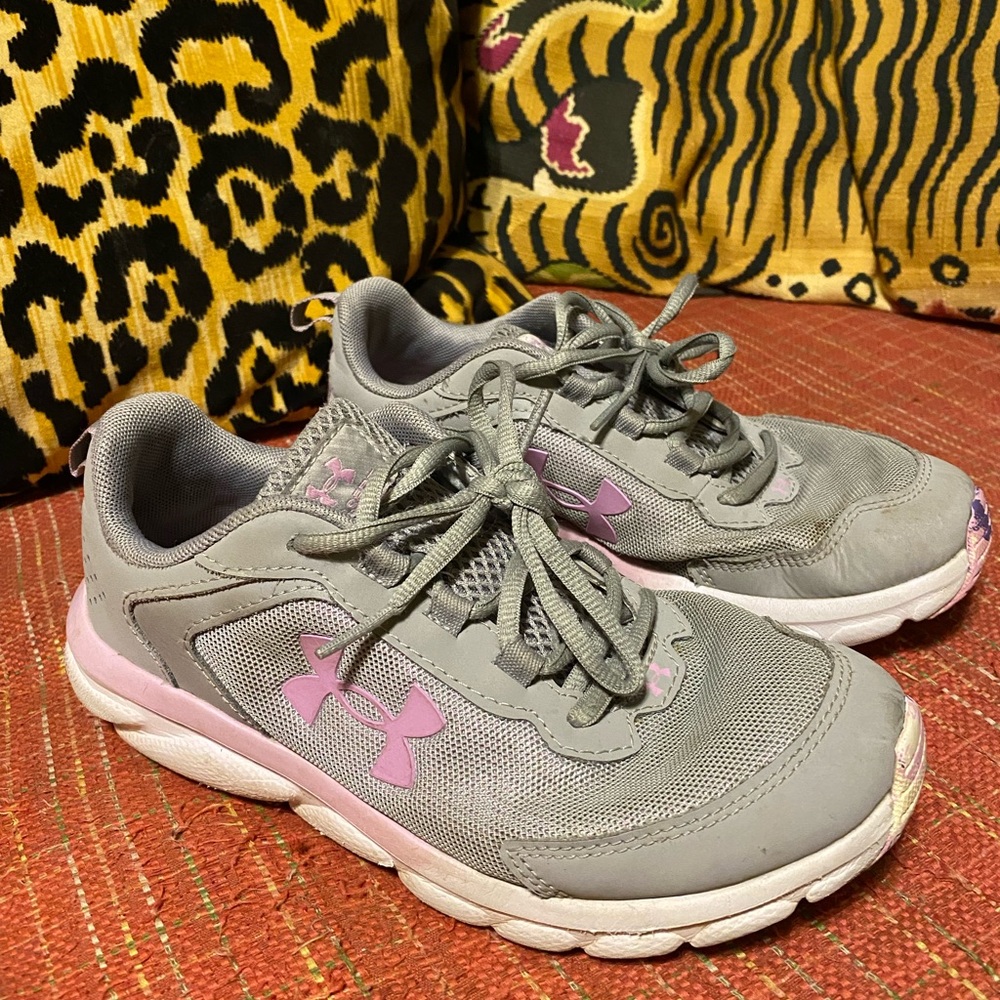 Under Armour Gray and Pink Sneakers